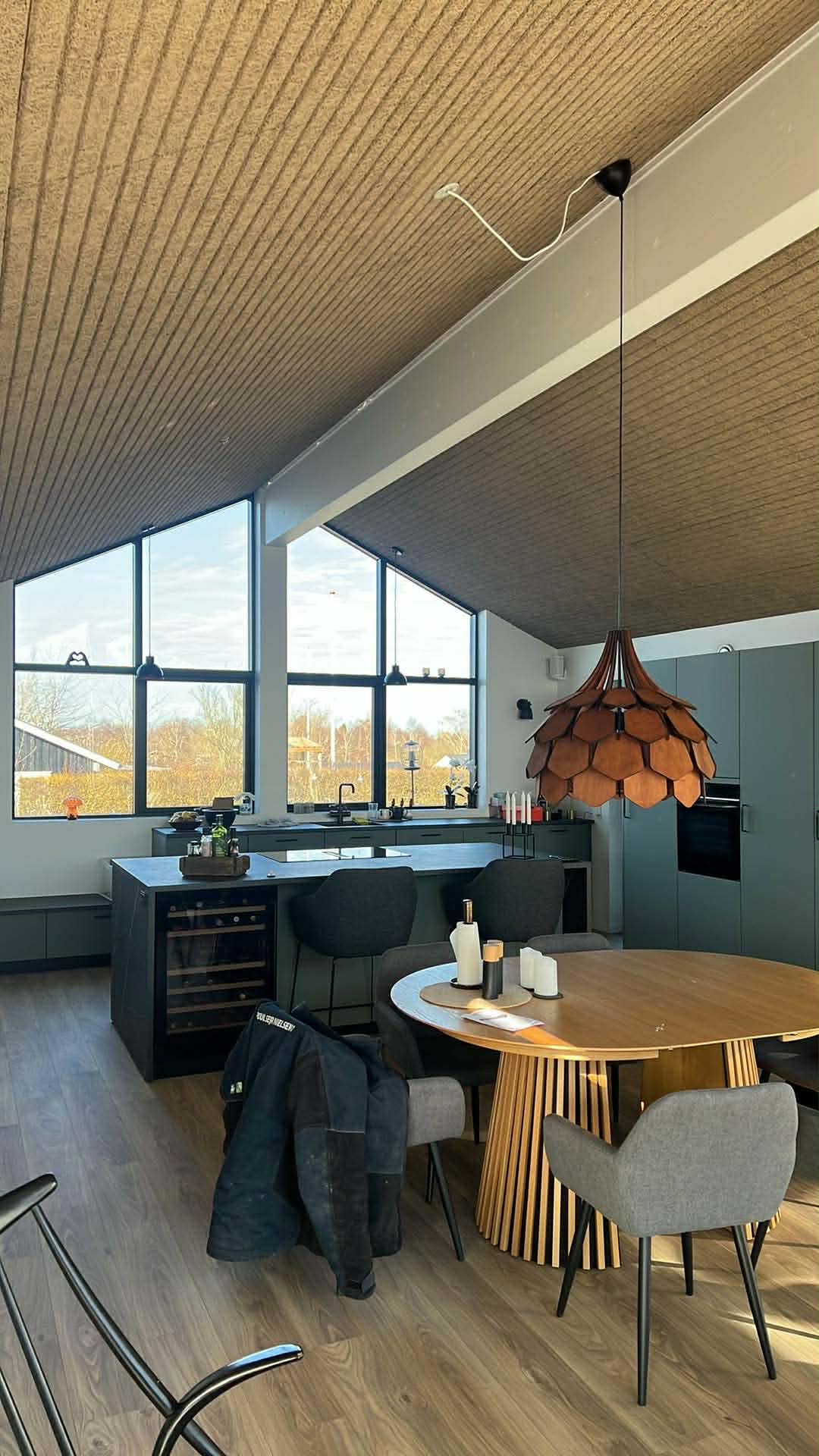 Koglelampe - Teak - Ø55