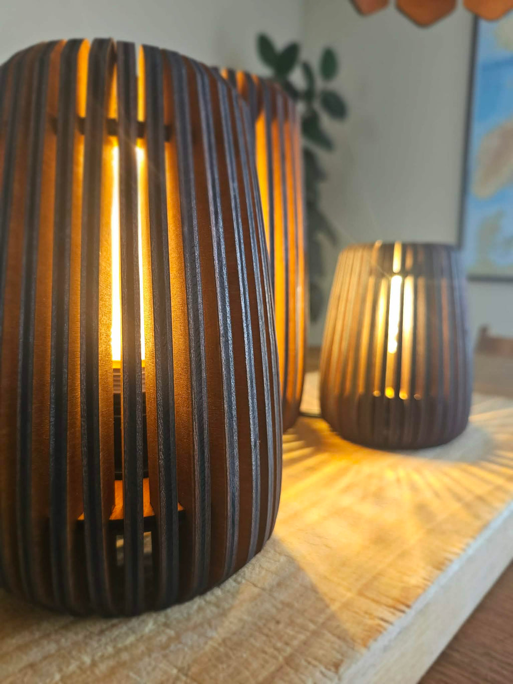 Nordlys Trio - Sæt a 3 bordlamper.