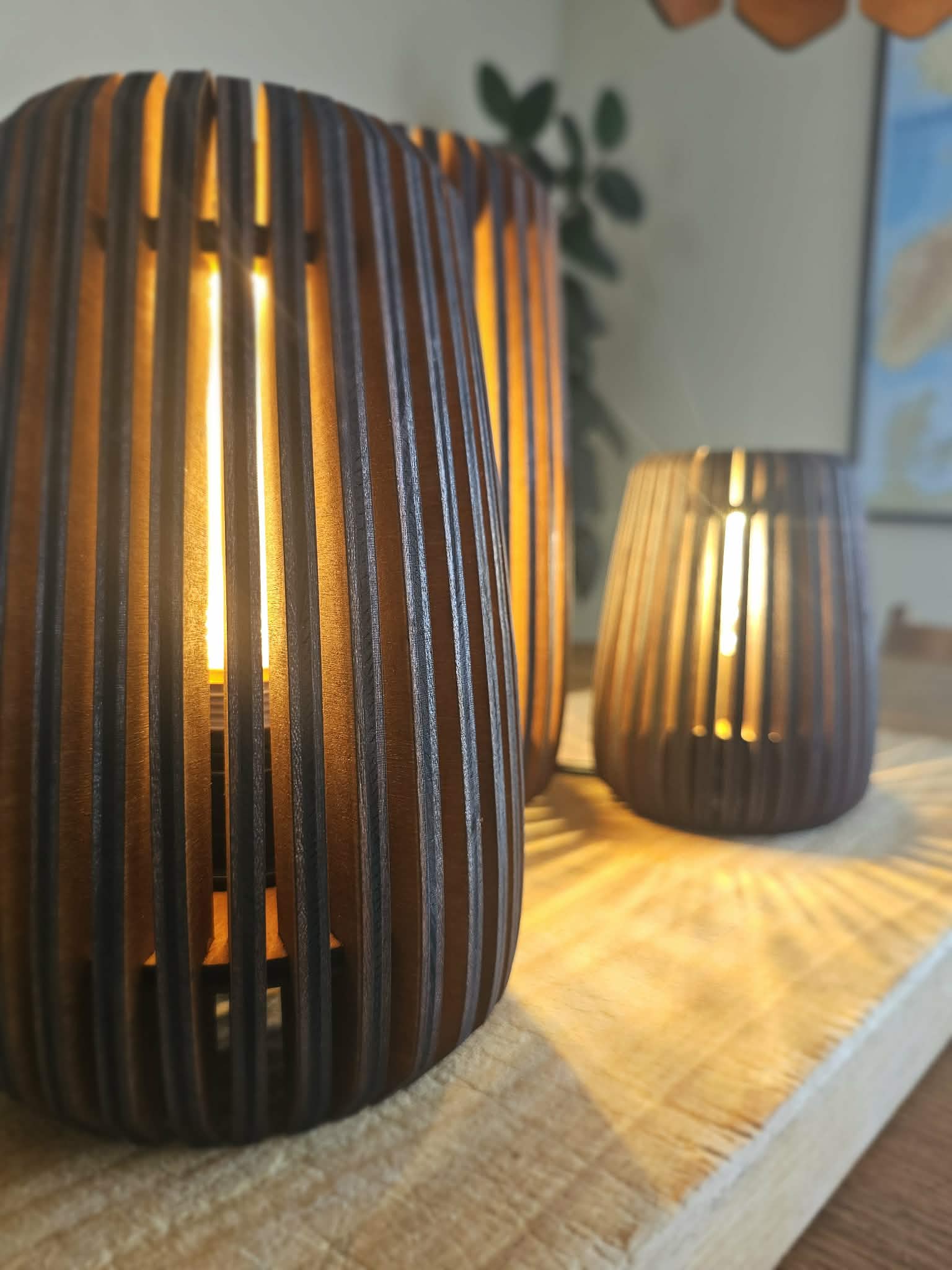 Nordlys Trio - Sæt a 3 bordlamper.